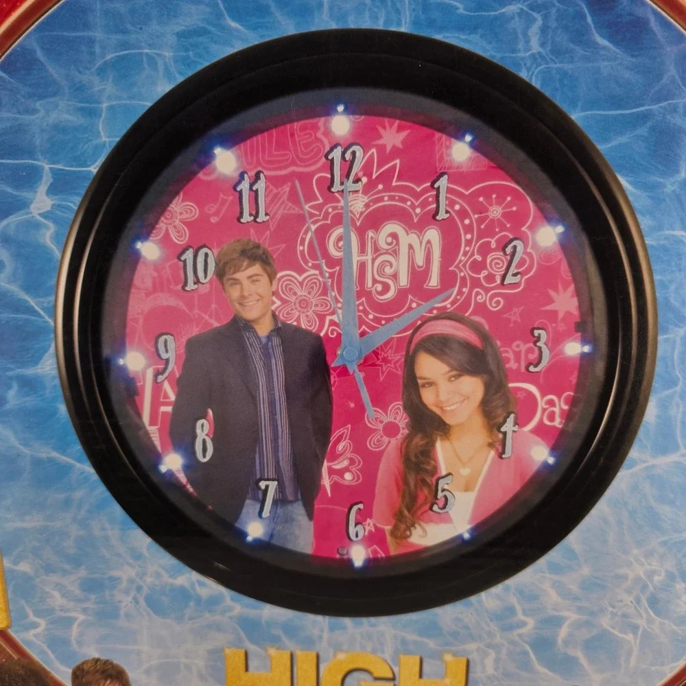 High School Musical‎ Wall Clock 2008 LED Lights NIB Disney Collectible Nostalgia